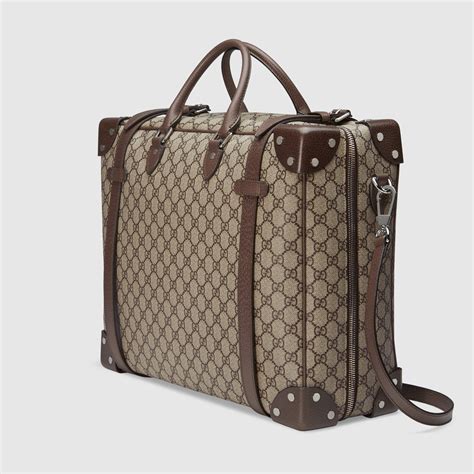 gucci leather logo suitcase|Gucci suitcase cheap.